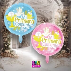 GLOBO METALIZADO COMUNION 18" 45cm X1