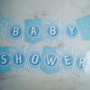 Banderín Baby Shower en Papel Fotográfico xU.