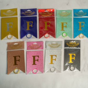 Banderín Feliz Cumpleaños Glitter xU