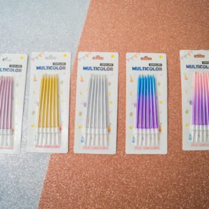 Velas metalizadas 13cm x6u.