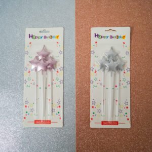Velas 13,5cm Forma Estrella x4u.